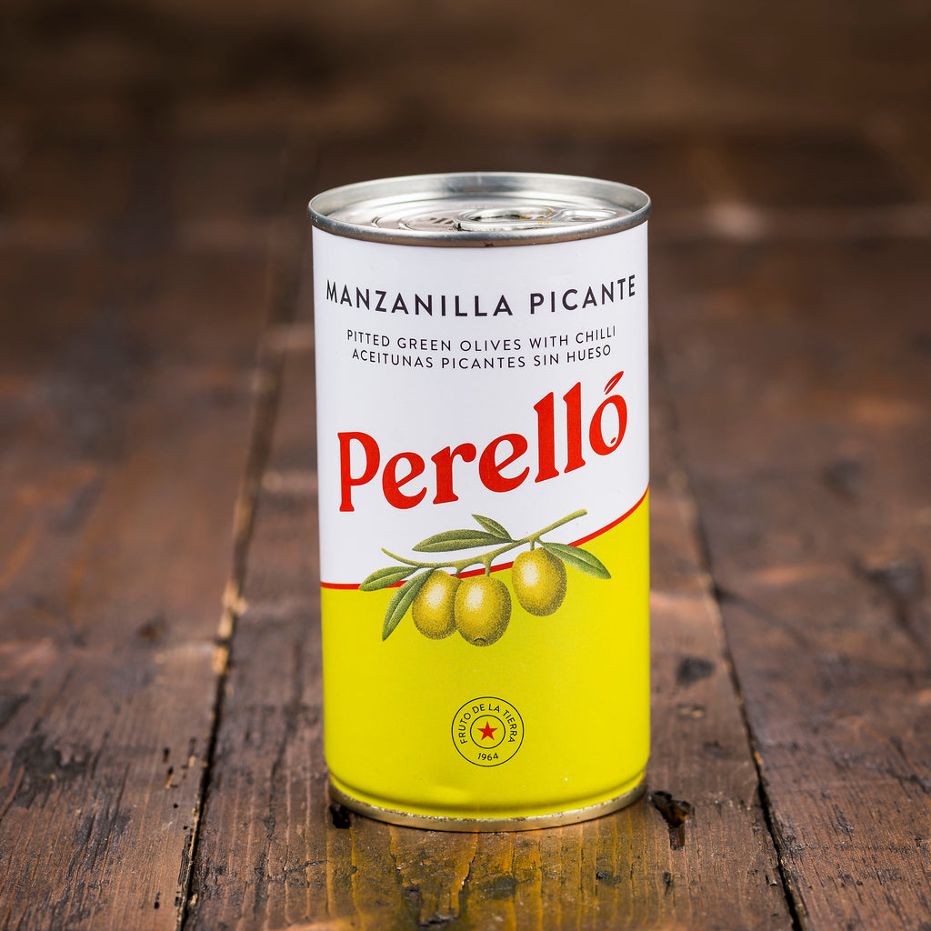 Perello Pitted Green Olives with Chilli