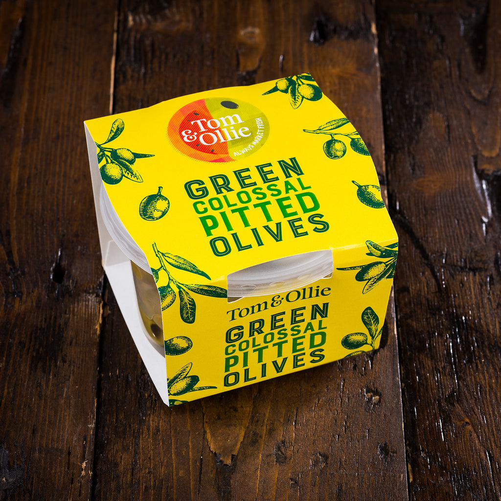 Green Colossal Pitted Olives by Tom & Ollie