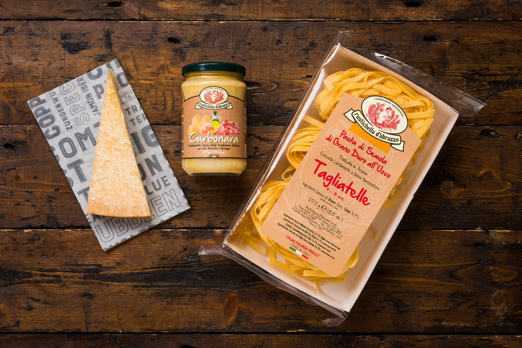 Carbonara Meal Kit – Italian Tagliatelle with Carbonara and Parmesan Cheese